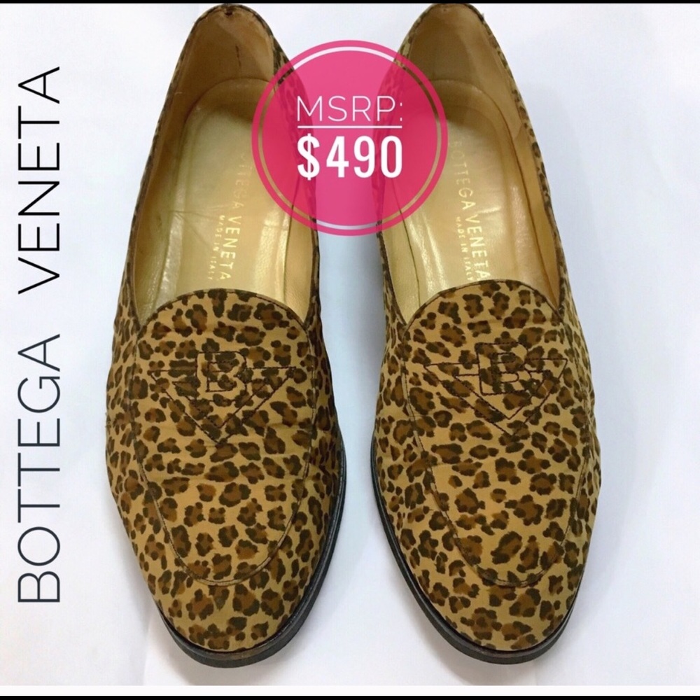 Bottega Veneta leopard print loafers